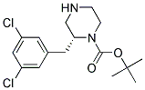 (R)-2-(3,5-DICHLORO-BENZYL)-PIPERAZINE-1-CARBOXYLIC ACID TERT-BUTYL ESTER Struktur