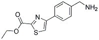 4-(4-AMINOMETHYL-PHENYL)-THIAZOLE-2-CARBOXYLIC ACID ETHYL ESTER Struktur