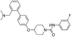 4-((2'-[(DIMETHYLAMINO)METHYL]BIPHENYL-4-YL)OXY)-N-(3-FLUOROPHENYL)PIPERIDINE-1-CARBOXAMIDE Struktur