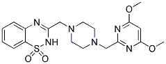 3-((4-[(4,6-DIMETHOXYPYRIMIDIN-2-YL)METHYL]PIPERAZIN-1-YL)METHYL)-2H-1,2,4-BENZOTHIADIAZINE 1,1-DIOXIDE Struktur