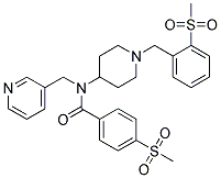 4-(METHYLSULFONYL)-N-(1-[2-(METHYLSULFONYL)BENZYL]PIPERIDIN-4-YL)-N-(PYRIDIN-3-YLMETHYL)BENZAMIDE Struktur