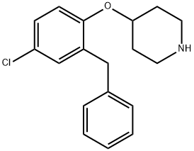 4-(2-BENZYL-4-CHLOROPHENOXY)PIPERIDINE Struktur