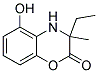 3-ETHYL-5-HYDROXY-3-METHYL-3,4-DIHYDROBENZO[1,4]OXAZIN-2-ONE Struktur