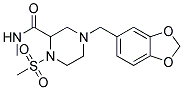 4-(1,3-BENZODIOXOL-5-YLMETHYL)-N-METHYL-1-(METHYLSULFONYL)PIPERAZINE-2-CARBOXAMIDE Struktur