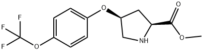 METHYL (2S,4S)-4-[4-(TRIFLUOROMETHOXY)PHENOXY]-2-PYRROLIDINECARBOXYLATE Struktur