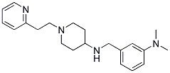 N-[3-(DIMETHYLAMINO)BENZYL]-1-(2-PYRIDIN-2-YLETHYL)PIPERIDIN-4-AMINE Struktur