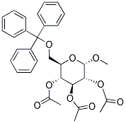 METHYL 2,3,4-TRI-O-ACETYL-6-O-TRITYL-ALPHA-D-GLUCOPYRANOSIDE Struktur