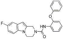 8-FLUORO-N-(2-PHENOXYPHENYL)-3,4-DIHYDROPYRAZINO[1,2-A]INDOLE-2(1H)-CARBOXAMIDE Struktur