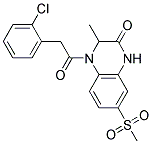 4-[(2-CHLOROPHENYL)ACETYL]-3-METHYL-7-(METHYLSULFONYL)-3,4-DIHYDROQUINOXALIN-2(1H)-ONE Struktur