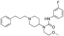 N'-(3-FLUOROPHENYL)-N-(2-METHOXYETHYL)-N-[1-(3-PHENYLPROPYL)PIPERIDIN-4-YL]UREA Struktur