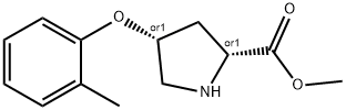 METHYL (2S,4S)-4-(2-METHYLPHENOXY)-2-PYRROLIDINECARBOXYLATE Struktur