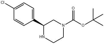 (S)-3-(4-CHLORO-PHENYL)-PIPERAZINE-1-CARBOXYLIC ACID TERT-BUTYL ESTER Struktur