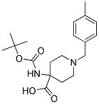 4-(TERT-BUTOXYCARBONYLAMINO)-1-(4-METHYLBENZYL)PIPERIDINE-4-CARBOXYLIC ACID Struktur