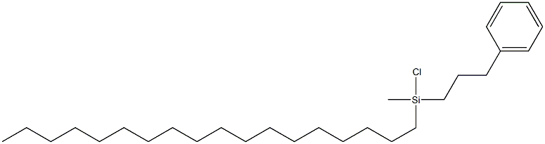 METHYL(3-PHENYLPROPYL)STEARYLCHLOROSILANE Struktur