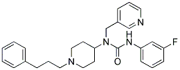 N'-(3-FLUOROPHENYL)-N-[1-(3-PHENYLPROPYL)PIPERIDIN-4-YL]-N-(PYRIDIN-3-YLMETHYL)UREA Struktur