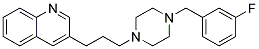 3-(3-[4-(3-FLUOROBENZYL)PIPERAZIN-1-YL]PROPYL)QUINOLINE Struktur