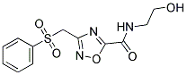 N-(2-HYDROXYETHYL)-3-[(PHENYLSULFONYL)METHYL]-1,2,4-OXADIAZOLE-5-CARBOXAMIDE Struktur