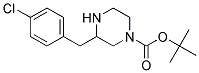 3-(4-CHLORO-BENZYL)-PIPERAZINE-1-CARBOXYLIC ACID TERT-BUTYL ESTER Struktur