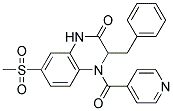 3-BENZYL-4-ISONICOTINOYL-7-(METHYLSULFONYL)-3,4-DIHYDROQUINOXALIN-2(1H)-ONE Struktur