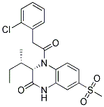 (3S)-4-[(2-CHLOROPHENYL)ACETYL]-3-[(1S)-1-METHYLPROPYL]-7-(METHYLSULFONYL)-3,4-DIHYDROQUINOXALIN-2(1H)-ONE Struktur