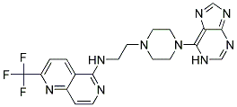 N-(2-[4-(1H-PURIN-6-YL)PIPERAZIN-1-YL]ETHYL)-2-(TRIFLUOROMETHYL)-1,6-NAPHTHYRIDIN-5-AMINE Struktur