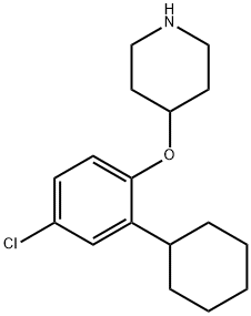 4-(4-CHLORO-2-CYCLOHEXYLPHENOXY)PIPERIDINE Struktur