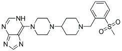 6-(4-(1-[2-(METHYLSULFONYL)BENZYL]PIPERIDIN-4-YL)PIPERAZIN-1-YL)-1H-PURINE Struktur