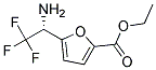 5-((R)-1-AMINO-2,2,2-TRIFLUORO-ETHYL)-FURAN-2-CARBOXYLIC ACID ETHYL ESTER Struktur