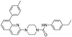 N-(4-ETHYLPHENYL)-4-[8-(4-METHYLPHENYL)QUINOLIN-2-YL]PIPERAZINE-1-CARBOXAMIDE Struktur