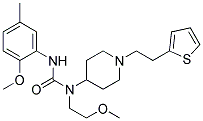 N-(2-METHOXYETHYL)-N'-(2-METHOXY-5-METHYLPHENYL)-N-(1-[2-(2-THIENYL)ETHYL]PIPERIDIN-4-YL)UREA Struktur