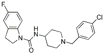 N-[1-(4-CHLOROBENZYL)PIPERIDIN-4-YL]-5-FLUOROINDOLINE-1-CARBOXAMIDE Struktur