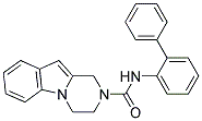 N-BIPHENYL-2-YL-3,4-DIHYDROPYRAZINO[1,2-A]INDOLE-2(1H)-CARBOXAMIDE Struktur