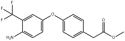 METHYL 2-(4-[4-AMINO-3-(TRIFLUOROMETHYL)PHENOXY]-PHENYL)ACETATE Struktur