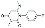 6-DIMETHYLAMINO-1-(4-FLUORO-PHENYL)-3-METHYL-1H-PYRIMIDINE-2,4-DIONE Struktur