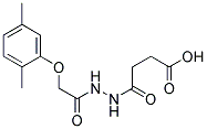 3-(N'-[2-(2,5-DIMETHYL-PHENOXY)-ACETYL]-HYDRAZINOCARBONYL)-PROPIONIC ACID Struktur