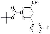 TERT-BUTYL 3-AMINO-5-(3-FLUOROPHENYL)PIPERIDINE-1-CARBOXYLATE Struktur