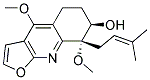 (7R,8R)-4,8-DIMETHOXY-8-(3-METHYL-BUT-2-ENYL)-5,6,7,8-TETRAHYDRO-FURO[2,3-B]QUINOLIN-7-OL Struktur