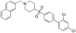 4-[(2',4'-DICHLOROBIPHENYL-4-YL)SULFONYL]-1-(2-NAPHTHYLMETHYL)PIPERIDINE Struktur