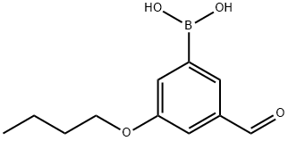 3-BUTOXY-5-FORMYLPHENYLBORONIC ACID Struktur