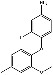 3-FLUORO-4-(2-METHOXY-4-METHYLPHENOXY)ANILINE Struktur