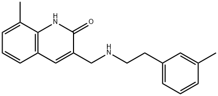 8-METHYL-3-[(2-M-TOLYL-ETHYLAMINO)-METHYL]-1H-QUINOLIN-2-ONE Struktur