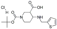 4-[(THIOPHEN-2-YLMETHYL)-AMINO]-PIPERIDINE-1,3-DICARBOXYLIC ACID 1-TERT-BUTYL ESTER HYDROCHLORIDE Struktur