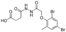 3-(N'-[2-(2,4-DIBROMO-6-METHYL-PHENOXY)-ACETYL]-HYDRAZINOCARBONYL)-PROPIONIC ACID Struktur