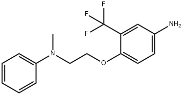 N-(2-[4-AMINO-2-(TRIFLUOROMETHYL)PHENOXY]ETHYL)-N-METHYL-N-PHENYLAMINE Struktur