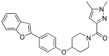 4-[4-(1-BENZOFURAN-2-YL)PHENOXY]-1-[(1,5-DIMETHYL-1H-PYRAZOL-3-YL)CARBONYL]PIPERIDINE Struktur