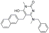 4-(BENZYL-METHYL-AMINO)-6-HYDROXY-1-METHYL-5-NAPHTHALEN-2-YLMETHYL-1H-PYRIMIDIN-2-ONE Struktur