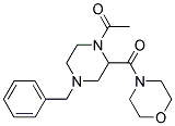 4-[(1-ACETYL-4-BENZYLPIPERAZIN-2-YL)CARBONYL]MORPHOLINE Struktur