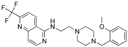 N-(2-[4-(2-METHOXYBENZYL)PIPERAZIN-1-YL]ETHYL)-2-(TRIFLUOROMETHYL)-1,6-NAPHTHYRIDIN-5-AMINE Struktur