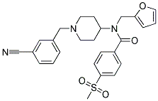 N-[1-(3-CYANOBENZYL)PIPERIDIN-4-YL]-N-(2-FURYLMETHYL)-4-(METHYLSULFONYL)BENZAMIDE Struktur