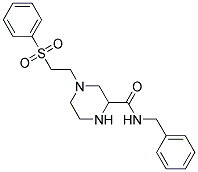 N-BENZYL-4-[2-(PHENYLSULFONYL)ETHYL]PIPERAZINE-2-CARBOXAMIDE Struktur